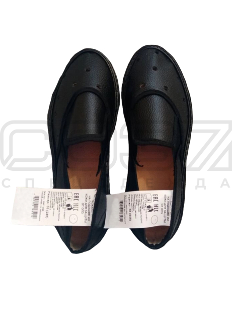 тапочки кожа резина с рег. рез и перф-1